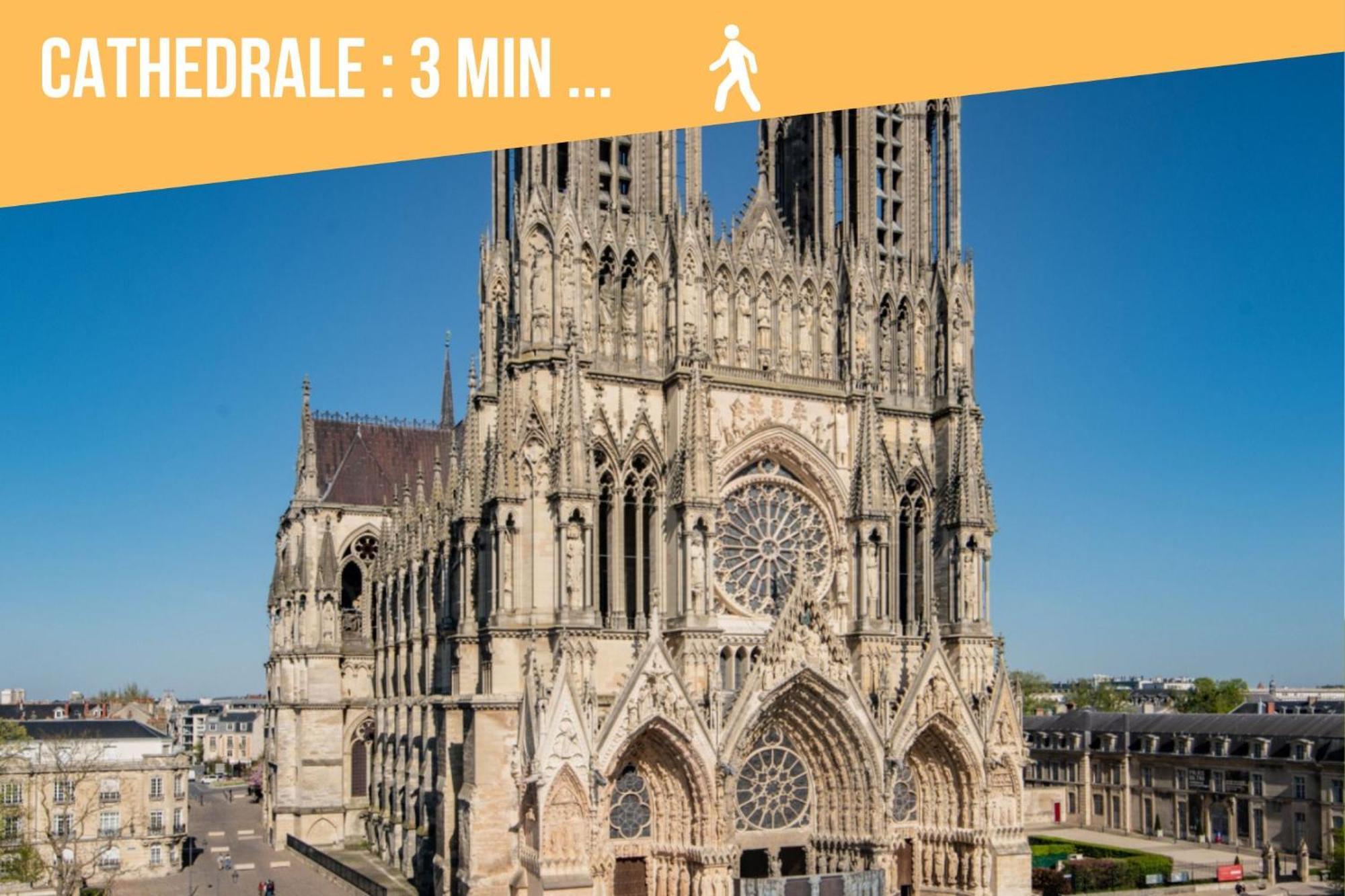 Ferienwohnung So Guest- Pepite De Charme Proche Cathedrale, Climatisation Parking Reims Exterior foto